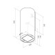 ELICA Campana decorativa  TUBE PRO BL/A/43, Menos de 60 cm, Negro, Clase menor B,  PRF0090719B