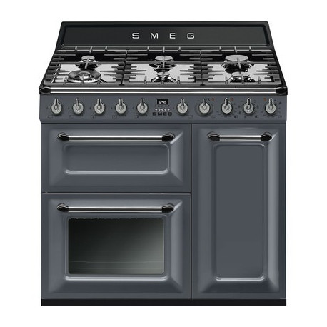 SMEG Cocina horno eléctrico  TR93GR, 6 zonas, Silver, Zona Gigante