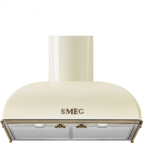 SMEG Campana decorativa pared  KS59POE2, 90 cm, Crema, Clase A