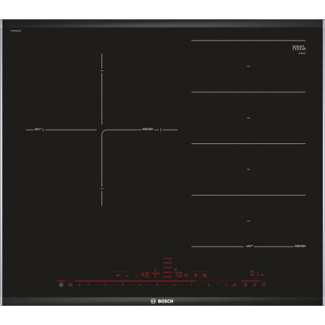 BOSCH Encimera inducción  PXJ675DC1E, Flexible, Negro, acabado premium, Zona gigante