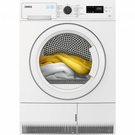 ZANUSSI Secadora Condensación  ZDHF284W , 8 Kg, Blanco, Clase A++