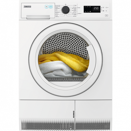 ZANUSSI Secadora Condensación  ZDHF284W , 8 Kg, Blanco, Clase A++