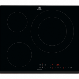 ELECTROLUX Encimera inducción  LIL60336, 3 zonas, Negro, acabado biselado Zona Gigante