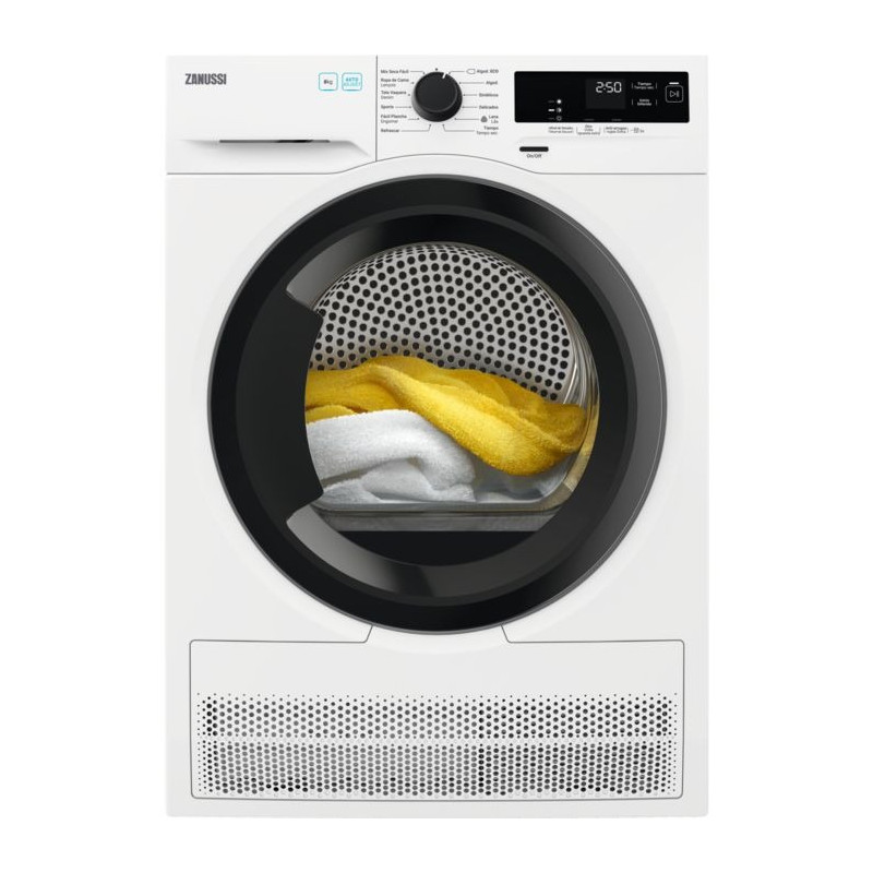 ZANUSSI Secadora Condensación ZDHK286H. 8 Kg. Blanco. Clase A+++