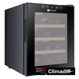 CLIMADIFF Vinoteca libre instalación  CC12, Cíclico, Negro, Nueva clase G