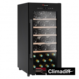 CLIMADIFF Vinoteca libre instalación  CS41B1, Cíclico, Negro, Nueva clase G
