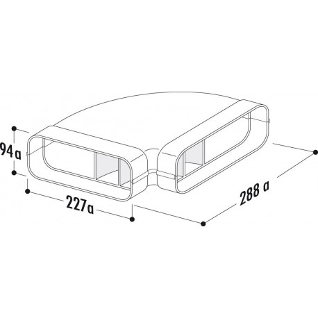 TECSY-AIR PERFECT TECSY-AIR 4043003 PERFECT 150 CODO HORIZONTAL DE 90º