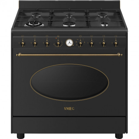 SMEG Cocina horno eléctrico  CO96GMA9 , 4 zonas, Antracita Clase A