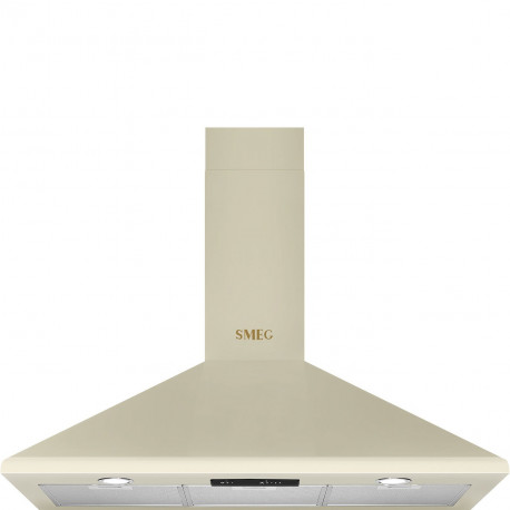 SMEG Campana decorativa pared  KSED95COP, 90 cm, Crema, Clase B