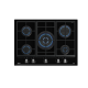 TEKA Encimera a gas  EXACT FLAME GZC 75330 XBA BK NEGRO BUT (NAT) 112570188, 3 zonas, Negro, acabado biselado, Zona Gigante