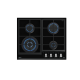 TEKA Encimera a gas  EXACT FLAME GZC 64320 XBA BK NEGRO BUT (NAT) 112570191, 4 zonas, Negro, acabado biselado, Zona Gigante