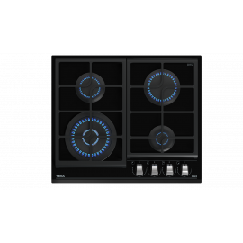 TEKA Encimera a gas  EXACT FLAME GZC 64320 XBA BK NEGRO BUT (NAT) 112570191, 4 zonas, Negro, acabado biselado, Zona Gigante
