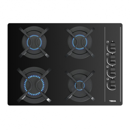 TEKA Encimera a gas  GBC 64003 KBA BK NEGRO BUT (NAT) 112580043, 4 zonas, Negro,