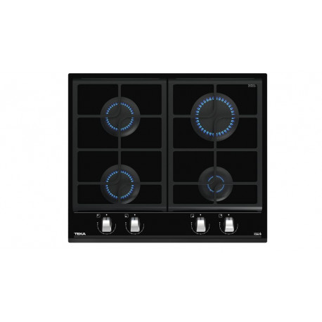 TEKA Encimera a gas  EXACT FLAME GZC 64300 XBA BK NEGRO BUT (NAT) 112570194, 2 zonas, Negro, acabado biselado