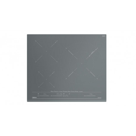 TEKA Encimera inducción  MASTERSENSE IZC 63630 MST ST STONE GREY 112500019, 3 zonas, Negro, acabado biselado, Zona Gigante