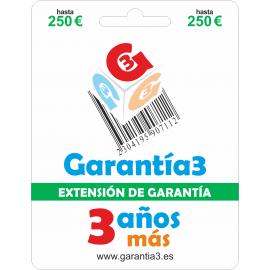 Extensión de Garantía 3 años tope máximo 250