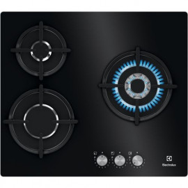 ELECTROLUX Encimera a gas  KGE6633NOK, 3 zonas, Negro,  Zona Gigante gas