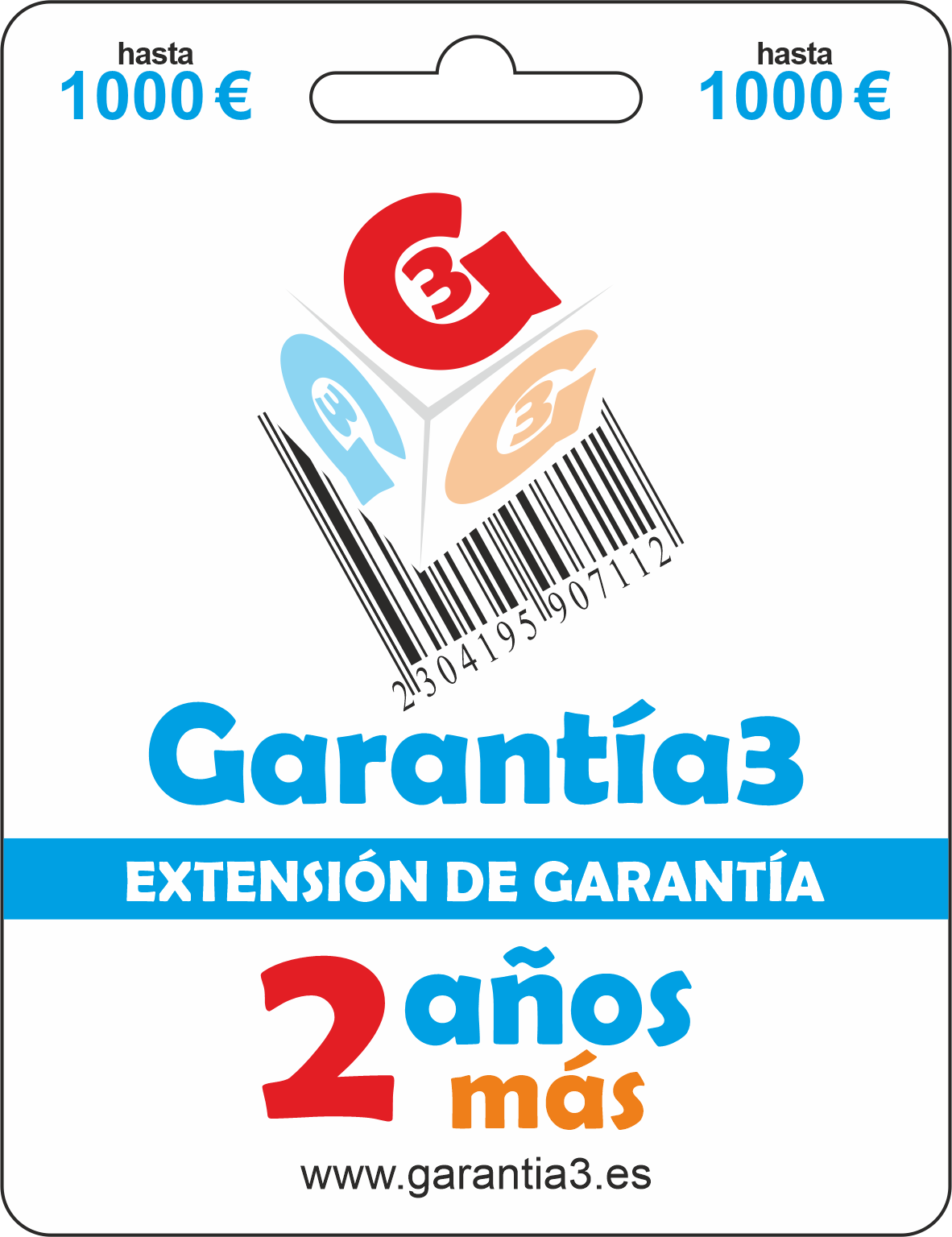 Garantia 2 años, tope max. 1000