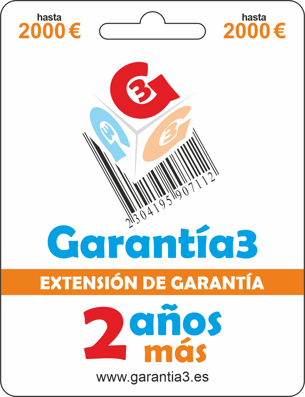 Garantia 2 años, tope max. 2000