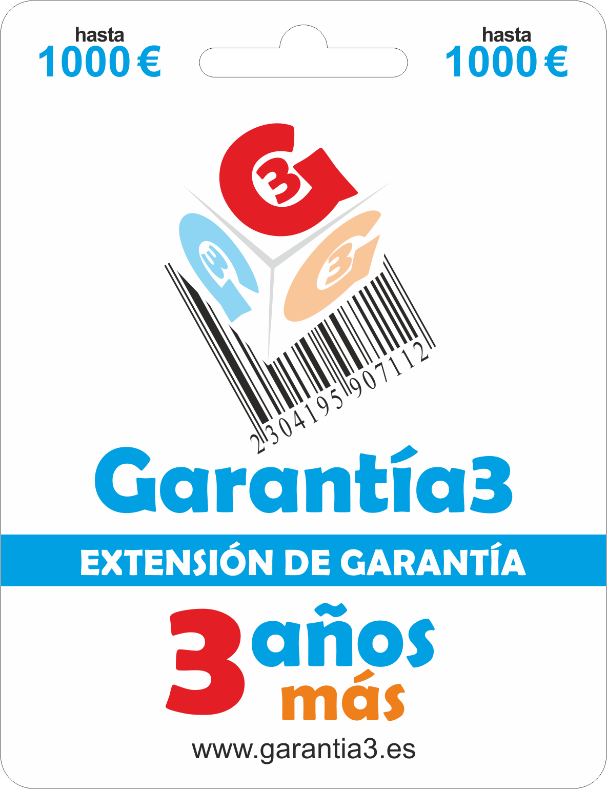 Garantia 3 años, tope max. 1000