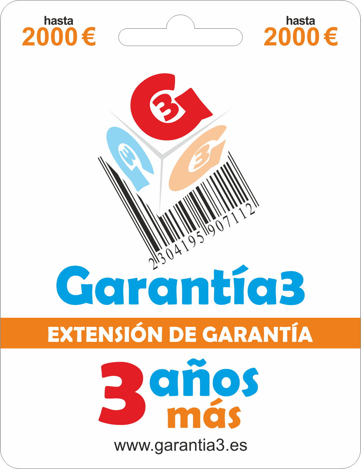 Garantia 3 años, tope max. 2000